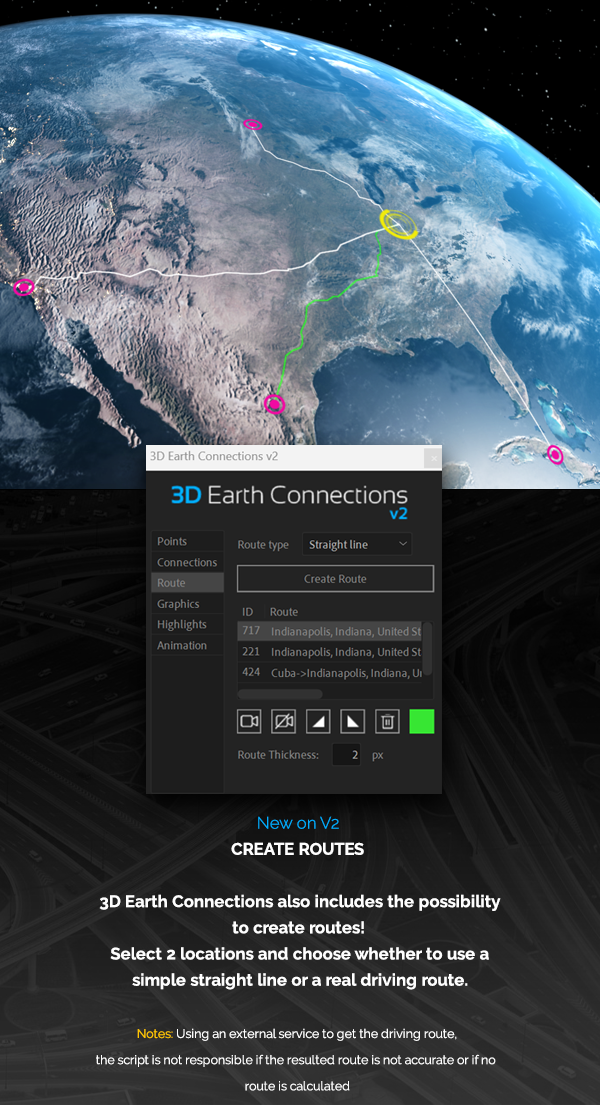 AE模板 科技感三维地球世界地图任意国家地点连线动画 Videohive - 3D Earth Connections V2_img_1
