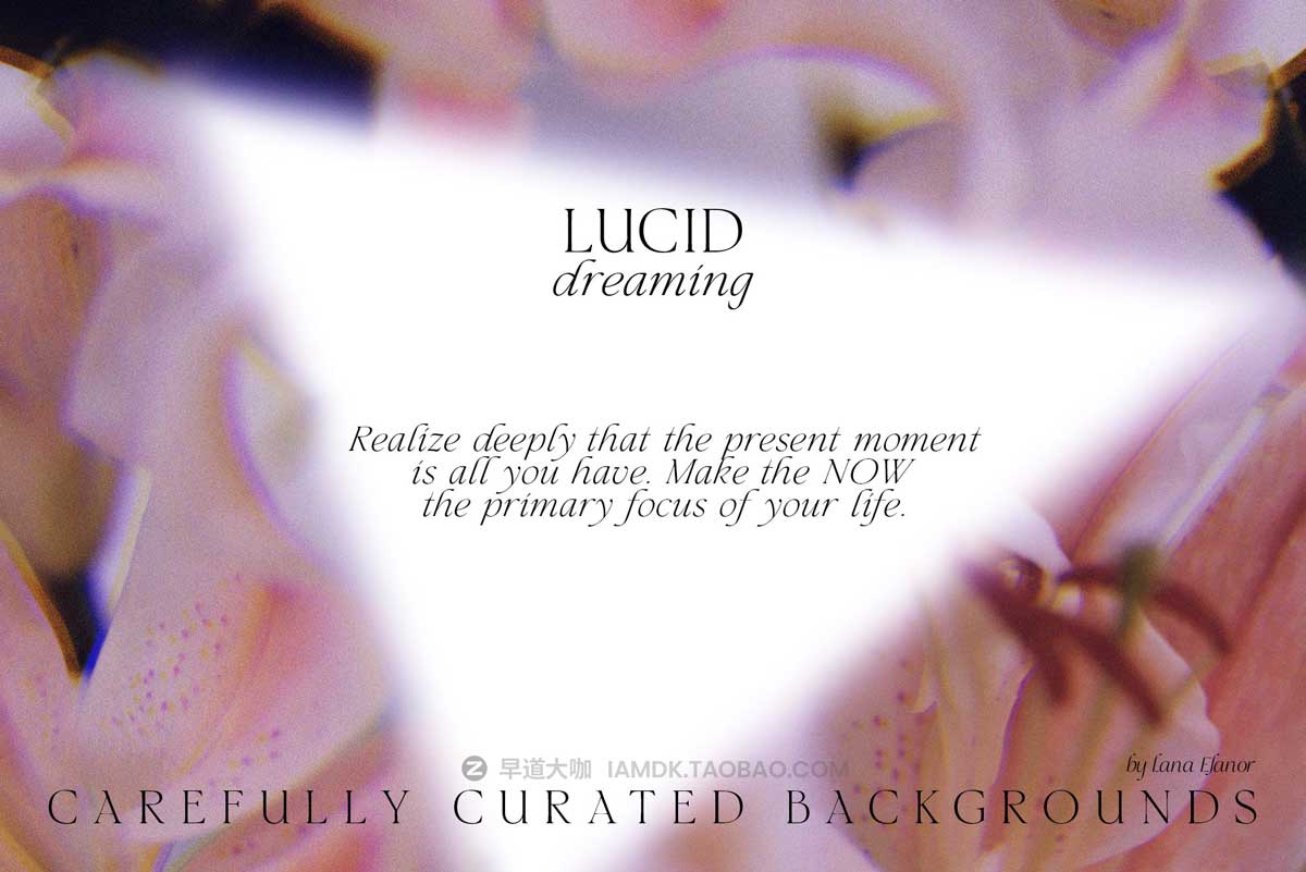 30款时尚梦幻活力抽象艺术棱镜反射漏光海报设计背景图片素材 LUCID DREAMING abstract psychedelic_img_1