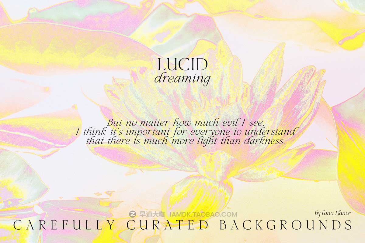 30款时尚梦幻活力抽象艺术棱镜反射漏光海报设计背景图片素材 LUCID DREAMING abstract psychedelic_img_1