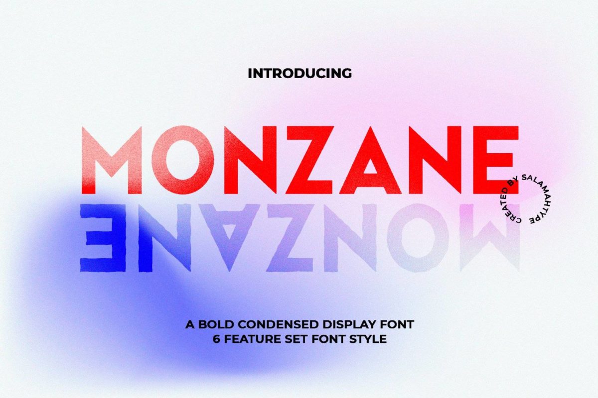 现代时尚冲击力大写几何风PSPROCREATE无衬线英文字体安装包 Monzane - Modern Bold Sans_img_1