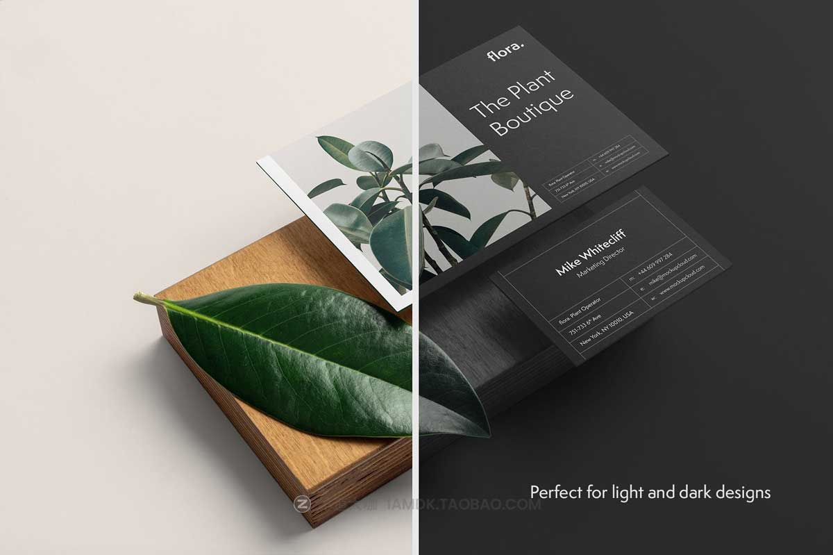 时尚优雅品牌LOGO设计名片信封展示贴图PSD样机模板素材 Flora Branding Mockup Vol. 2_img_1