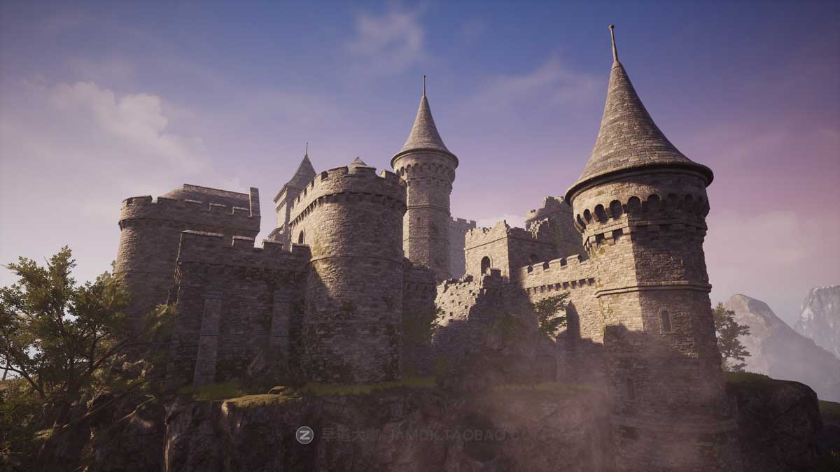 UE模型 废弃中世纪古老城堡堡垒城镇3D模型素材包 Lordenfel – Castles & Dungeons RPG Pack_img_1