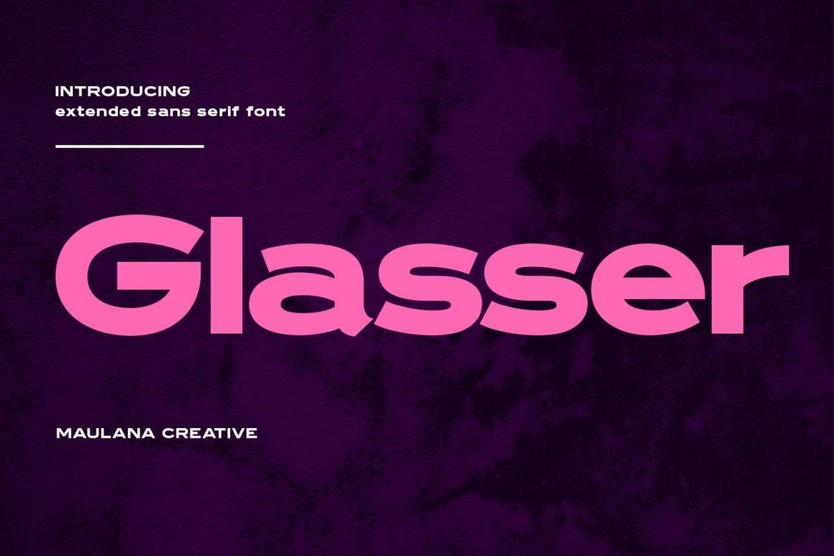 时尚复古杂志排版海报标题LOGO设计无衬线PSPEOCREATE英文字体安装包 Glasser Extended Sans Serif Font_img_1