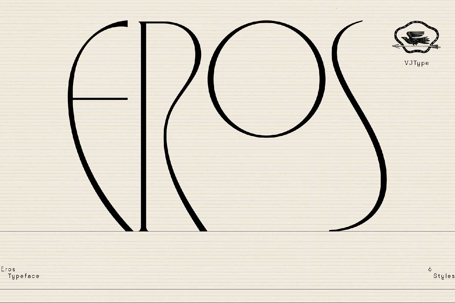 现代时尚优雅逆反差标题Logo设计PSPROCREATE衬线英文字体安装包 Eros Font Family_img_1