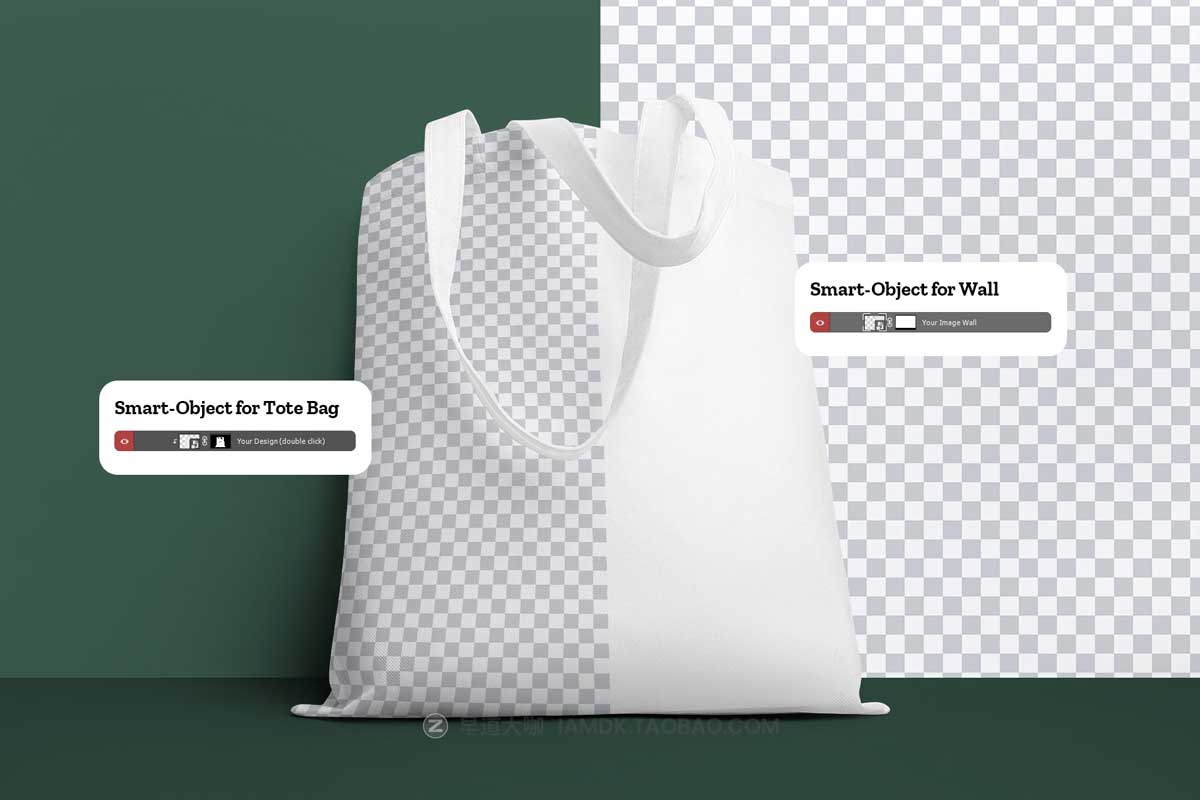 8款时尚手提购物袋无纺布帆布袋设计展示效果图PSD样机模板 8 Shopping Tote Bag Mockups_img_1