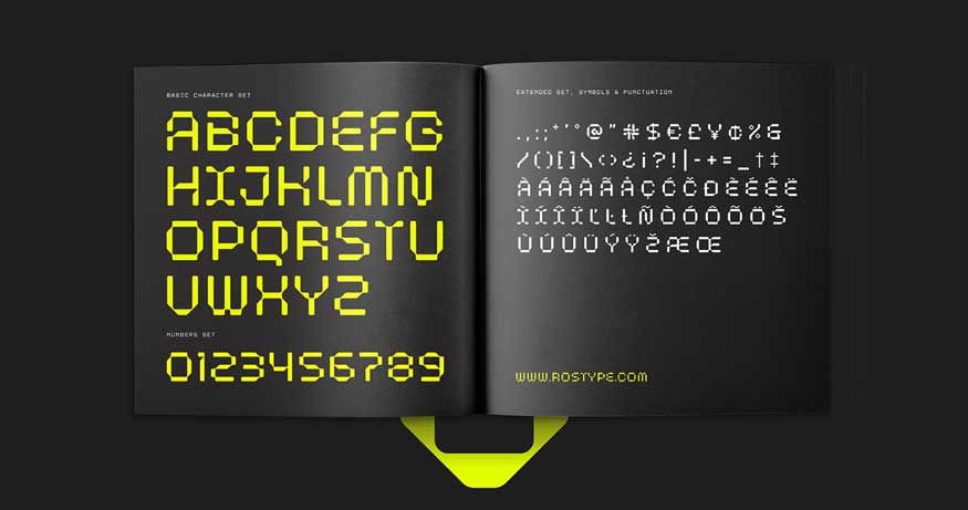 未来科幻赛博朋克实验性工业风机能机械PSPROCREATE西文字体安装包 Adversal Font_img_1