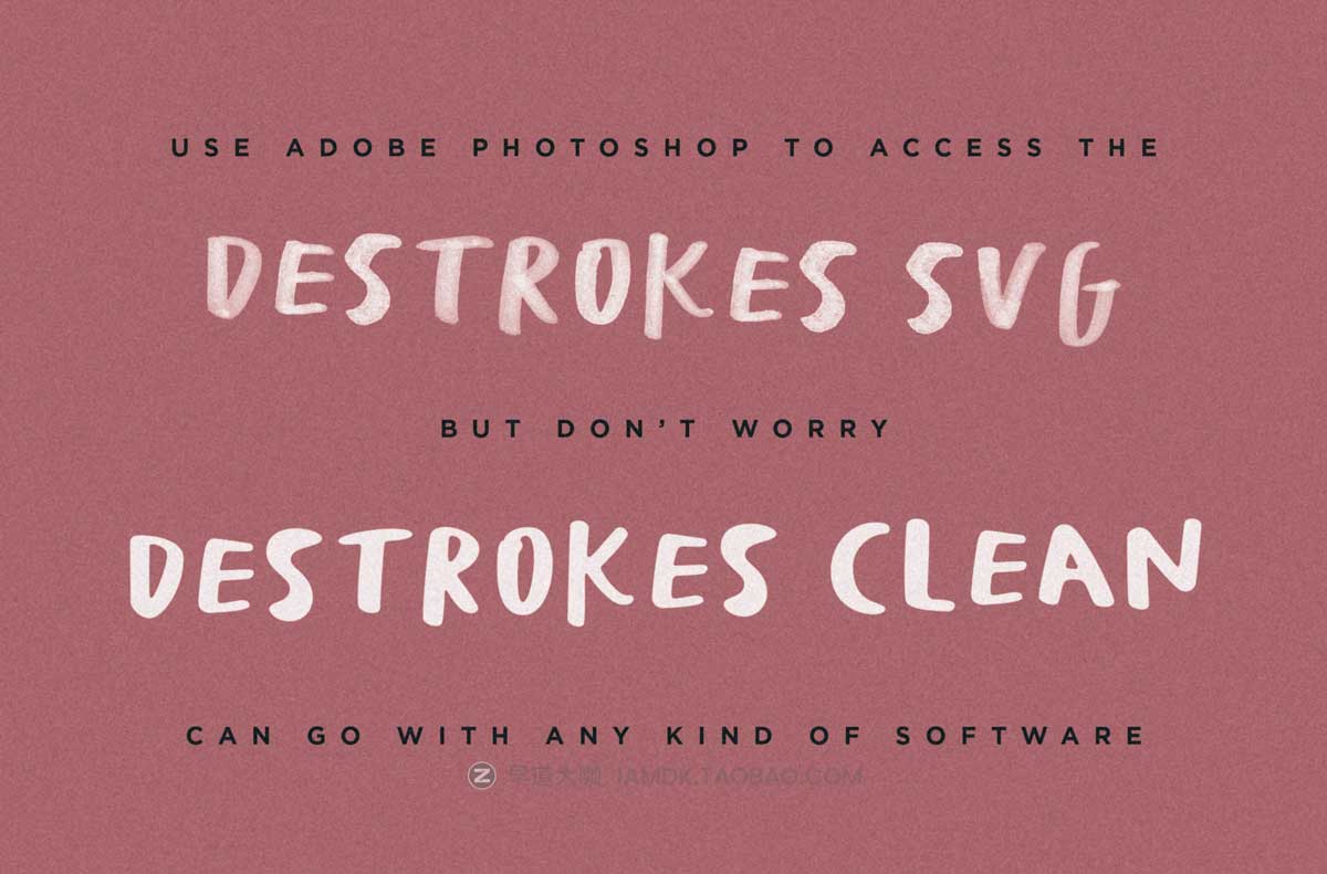 时尚手写涂鸦专辑封面海报标题设计英文字体安装包 Destrokes - SVG and Clean Fonts_img_1