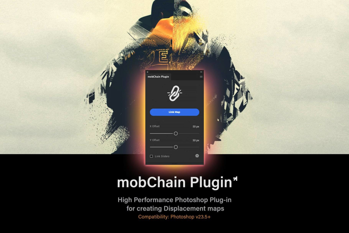 炫酷故障扭曲位移失真毛刺照片修图特效PS动作插件设计素材包 mobChain - Photoshop Plugin_img_1