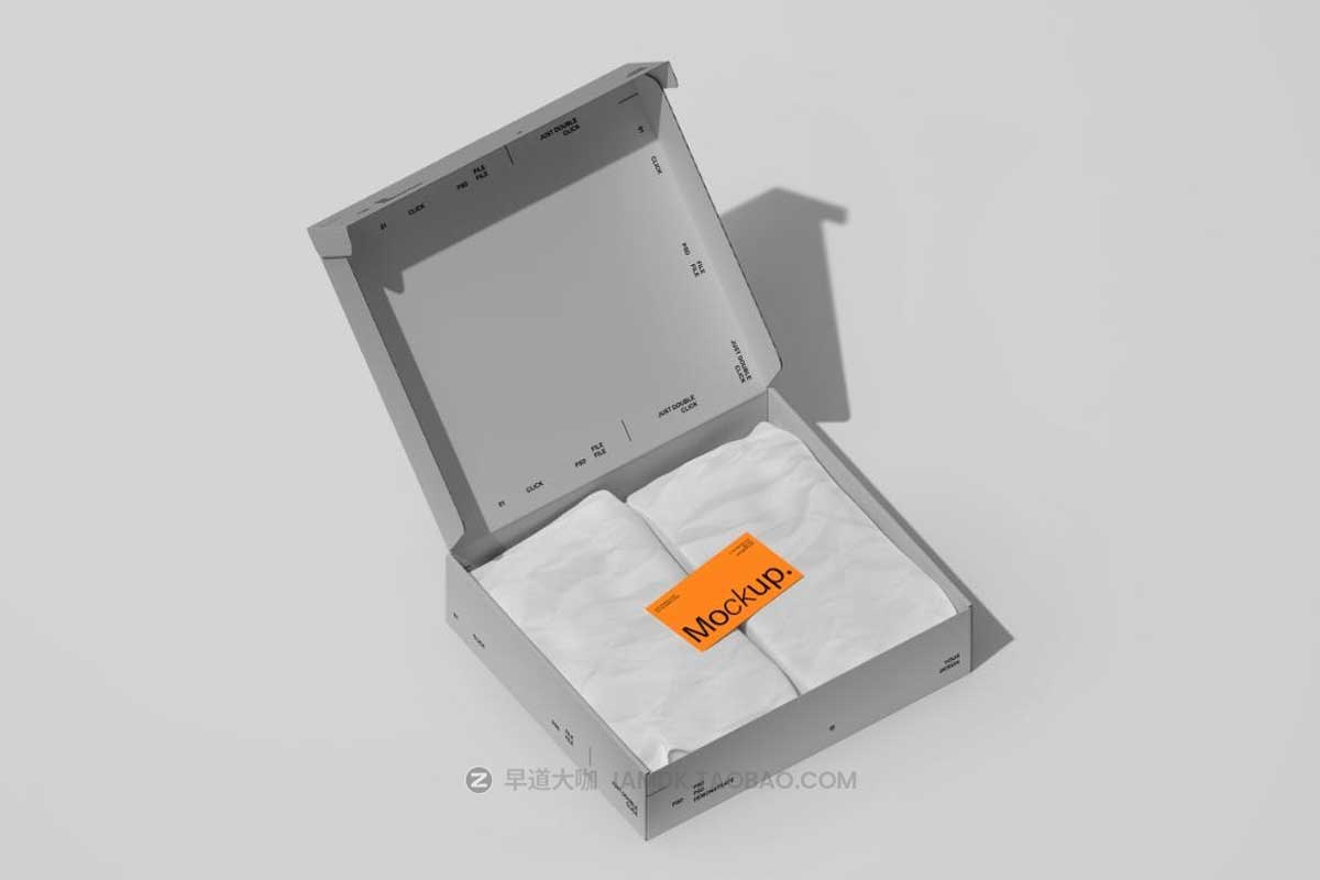 逼真产品礼物快递包装盒纸盒设计PS智能贴图样机模板合集 Paper Box Mockup Set_img_1