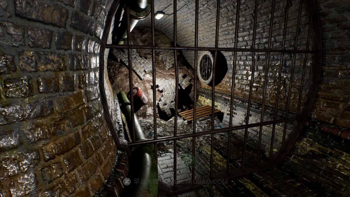 UE模型 废弃地下水道排水道隧道3D游戏场景素材 Abandoned Sewer_img_1