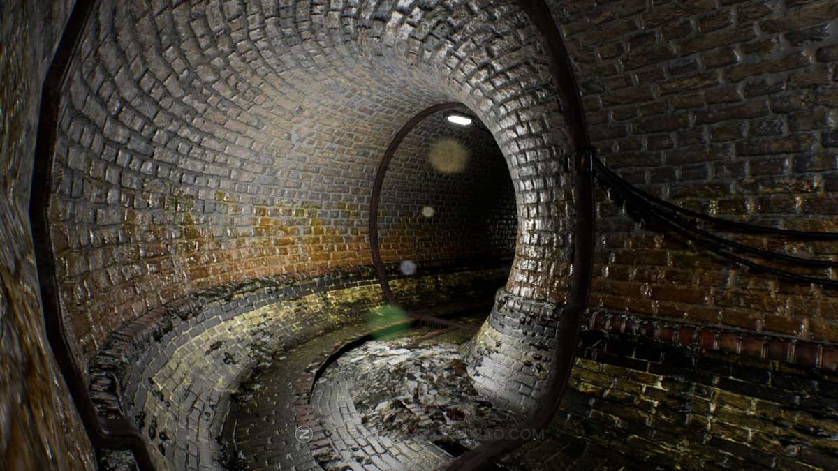 UE模型 废弃地下水道排水道隧道3D游戏场景素材 Abandoned Sewer_img_1