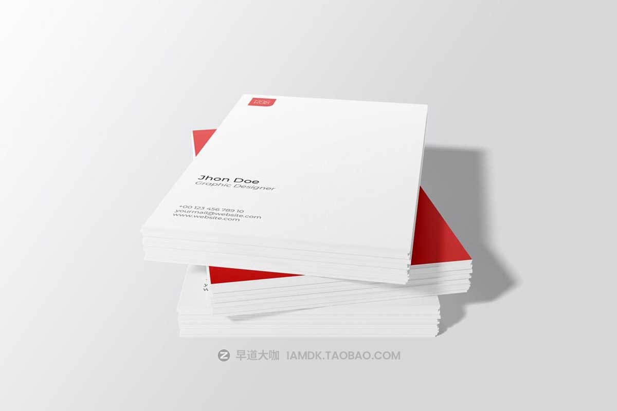 6款时尚简约竖版商务名片卡片设计PS智能贴图样机模板 Portrait Business Card Mockup Front View_img_1