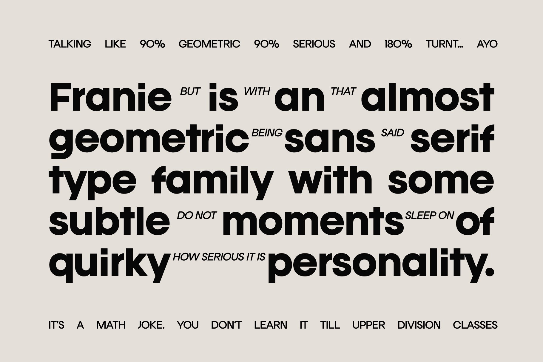 18款时尚几何风杂志海报标题设计PSAI英文字体安装包素材 Franie Geometric Sans Family_img_1