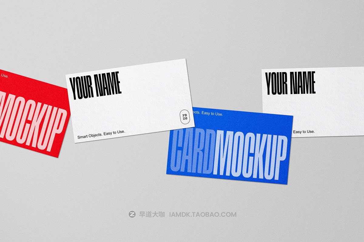 时尚品牌Logo设计商务个人名片卡片展示贴图PSD样机模板 Business Card Mockups_img_1