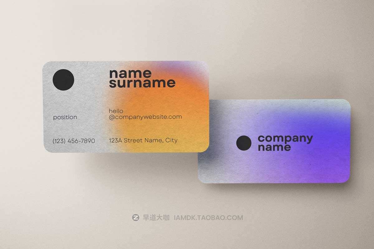 10款时尚圆角商务个人名片卡片设计展示效果图PSD样机模板素材 Rounded Corner Business Card Mockup_img_1