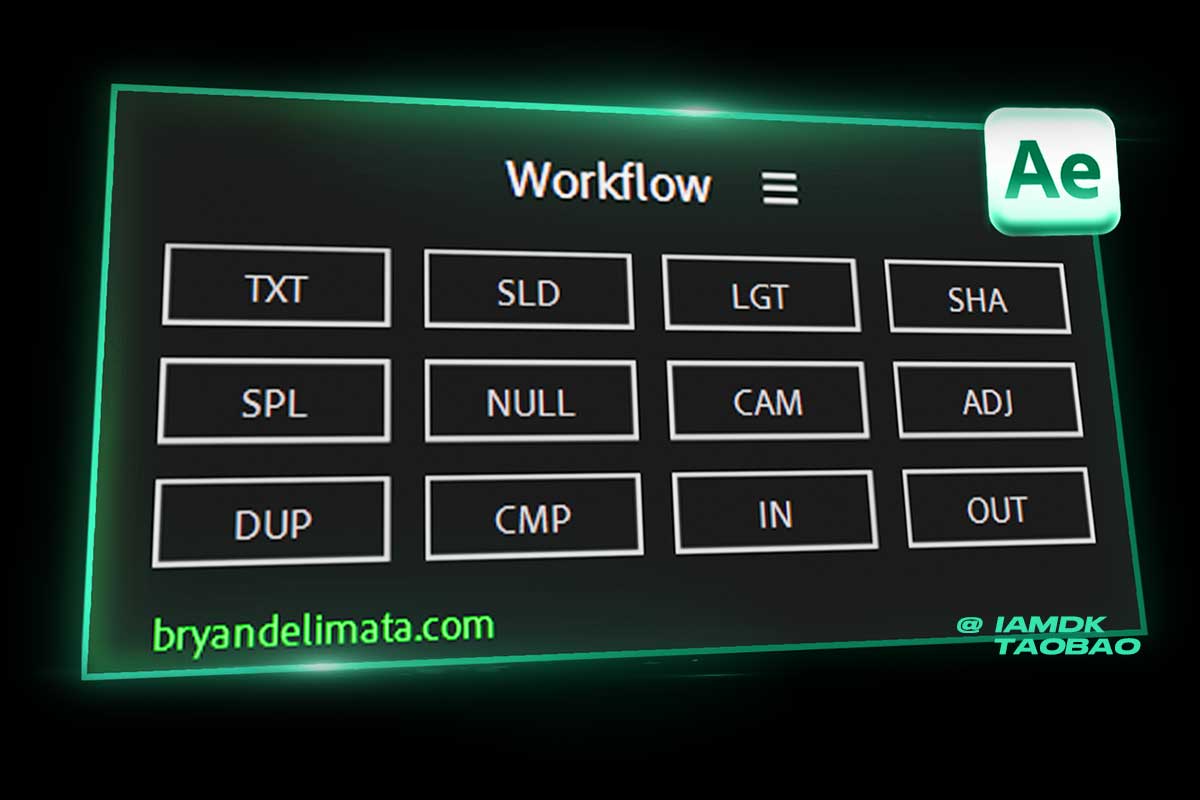 AE脚本 AE工程文件剪辑编辑全流程简化快捷效率神器 Bryan Delimata – Workflow (After Effects Plugin)_img_1
