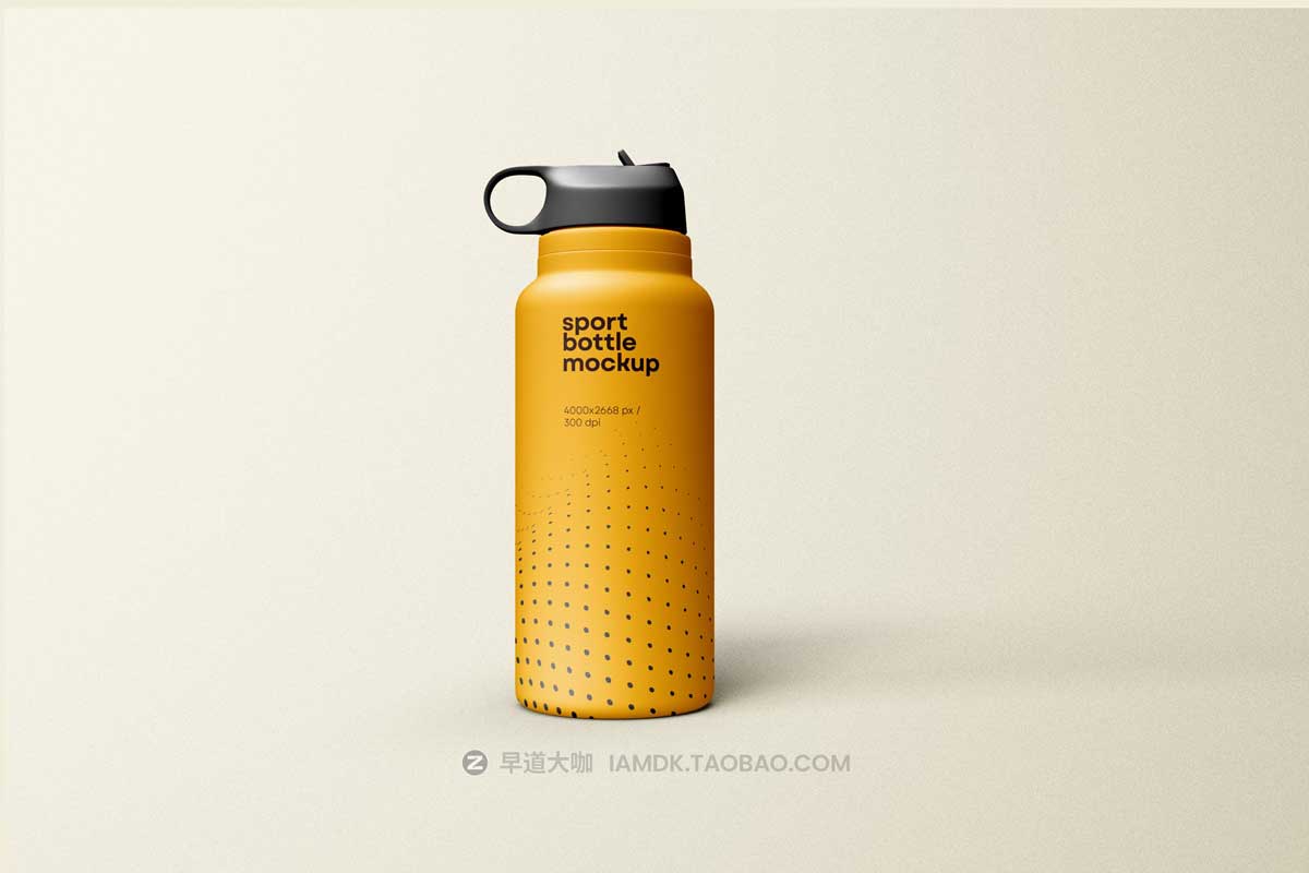 7款时尚运动铝合金保温水杯设计展示贴图PSD样机模板素材 Sport Water Bottle Mockup_img_1