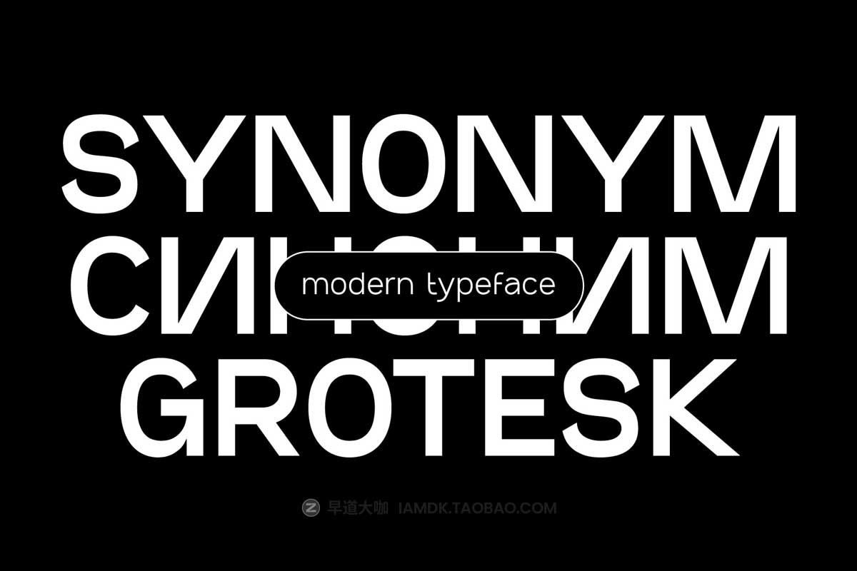 9款时尚品牌格罗斯特几何无衬线排版标题PSAI西文字体安装包 SK Synonym Grotesk — Modern Typeface_img_1