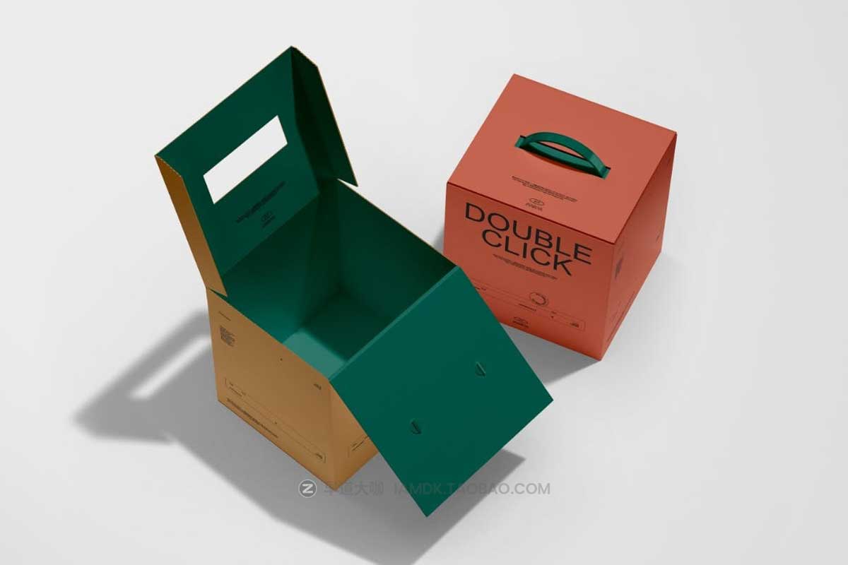 时尚方形产品包装纸盒外观设计展示效果图PSD样机合集素材 Paper Box Mockup Set_img_1