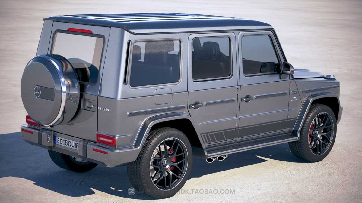 2019奔驰大G豪华汽车3D模型设计素材OBJ/FBX格式 Mercedes-Benz G63 AMG 2019 – 3D Model_img_1