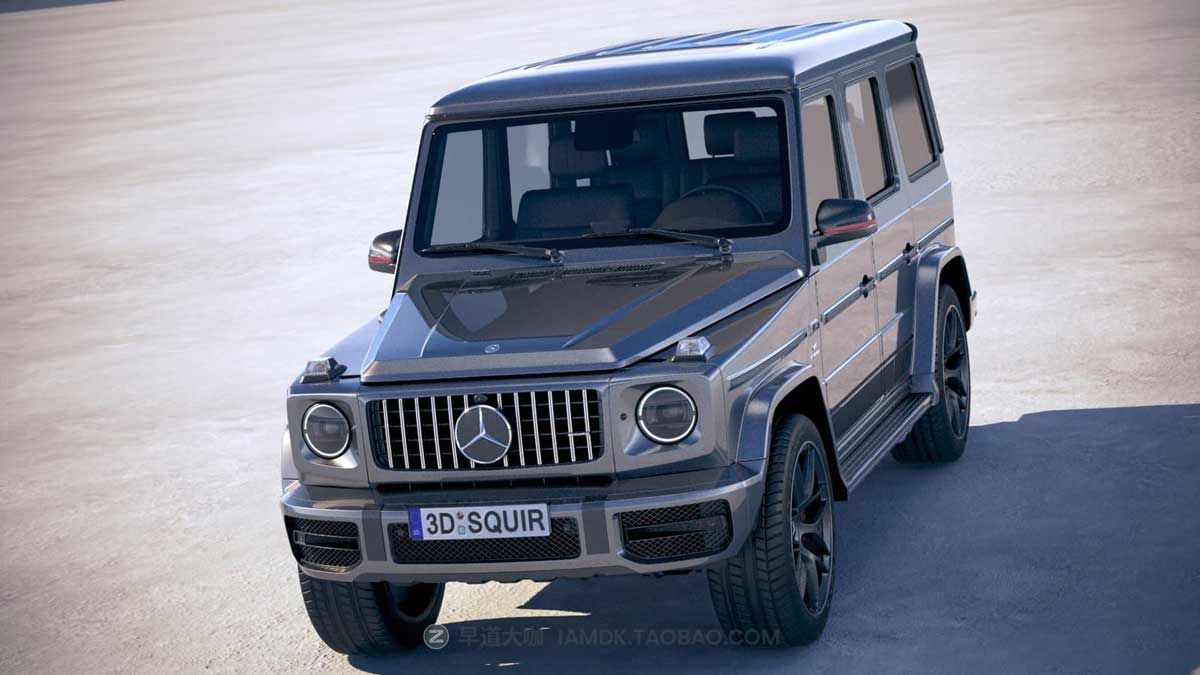 2019奔驰大G豪华汽车3D模型设计素材OBJ/FBX格式 Mercedes-Benz G63 AMG 2019 – 3D Model_img_1