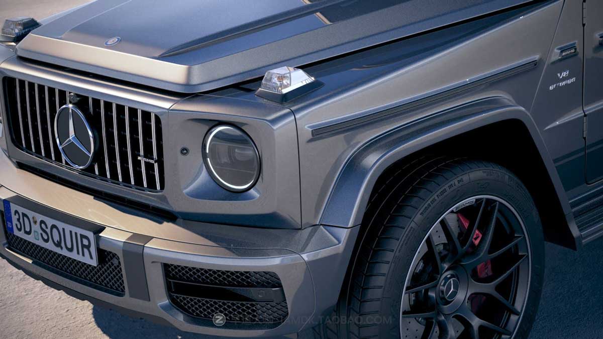 2019奔驰大G豪华汽车3D模型设计素材OBJ/FBX格式 Mercedes-Benz G63 AMG 2019 – 3D Model_img_1