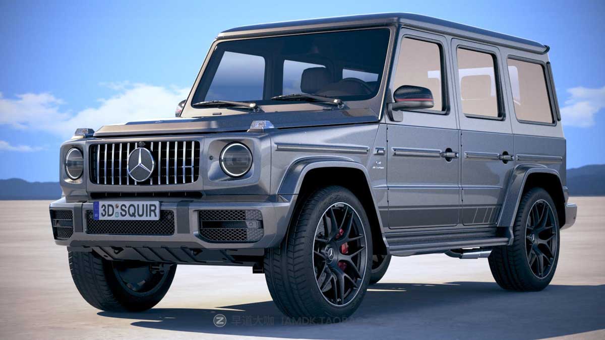 2019奔驰大G豪华汽车3D模型设计素材OBJ/FBX格式 Mercedes-Benz G63 AMG 2019 – 3D Model_img_1