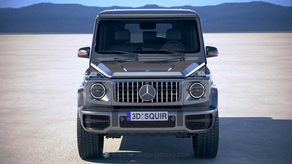 2019奔驰大G豪华汽车3D模型设计素材OBJ/FBX格式 Mercedes-Benz G63 AMG 2019 – 3D Model_img_1