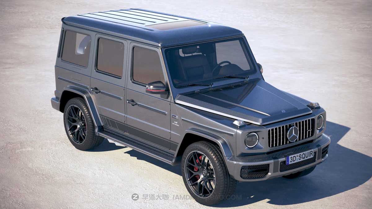 2019奔驰大G豪华汽车3D模型设计素材OBJ/FBX格式 Mercedes-Benz G63 AMG 2019 – 3D Model_img_1