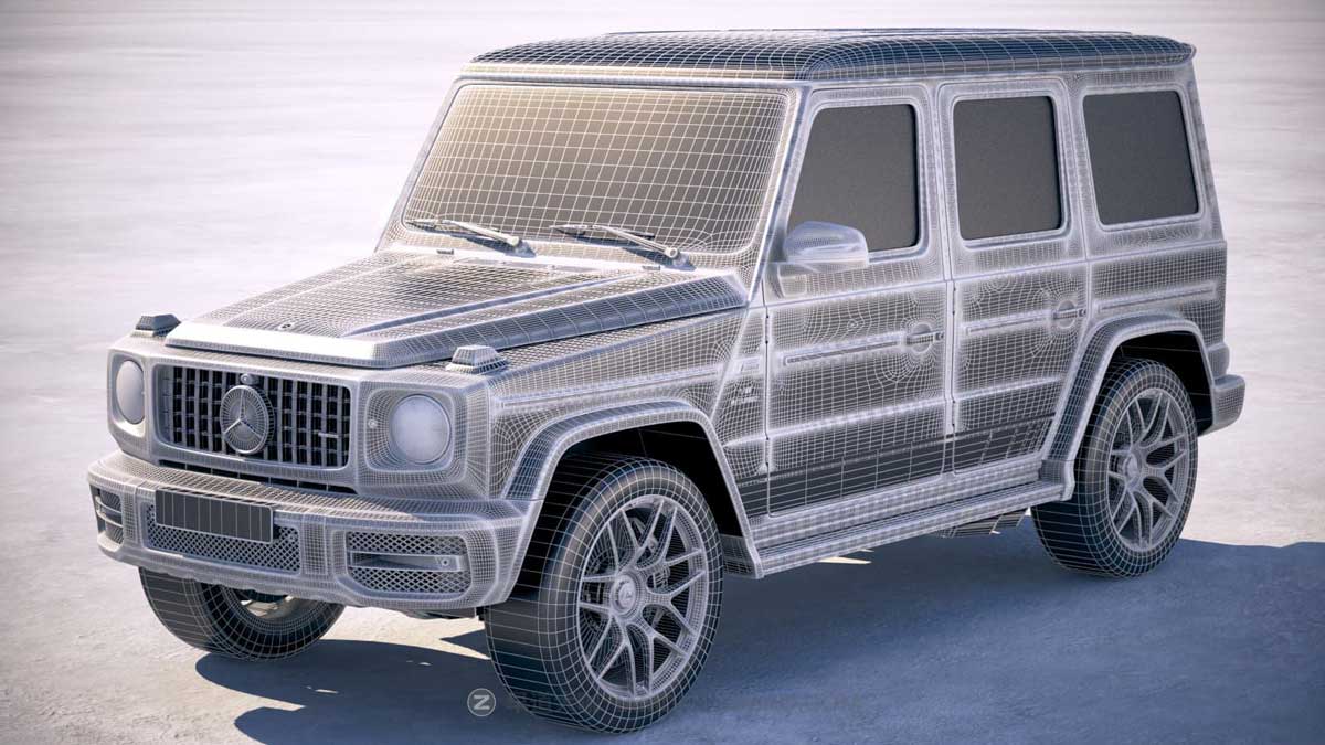 2019奔驰大G豪华汽车3D模型设计素材OBJ/FBX格式 Mercedes-Benz G63 AMG 2019 – 3D Model_img_1