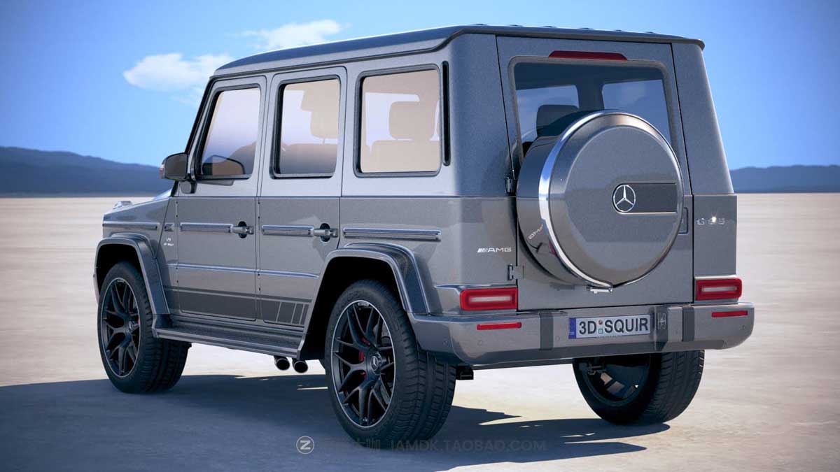 2019奔驰大G豪华汽车3D模型设计素材OBJ/FBX格式 Mercedes-Benz G63 AMG 2019 – 3D Model_img_1