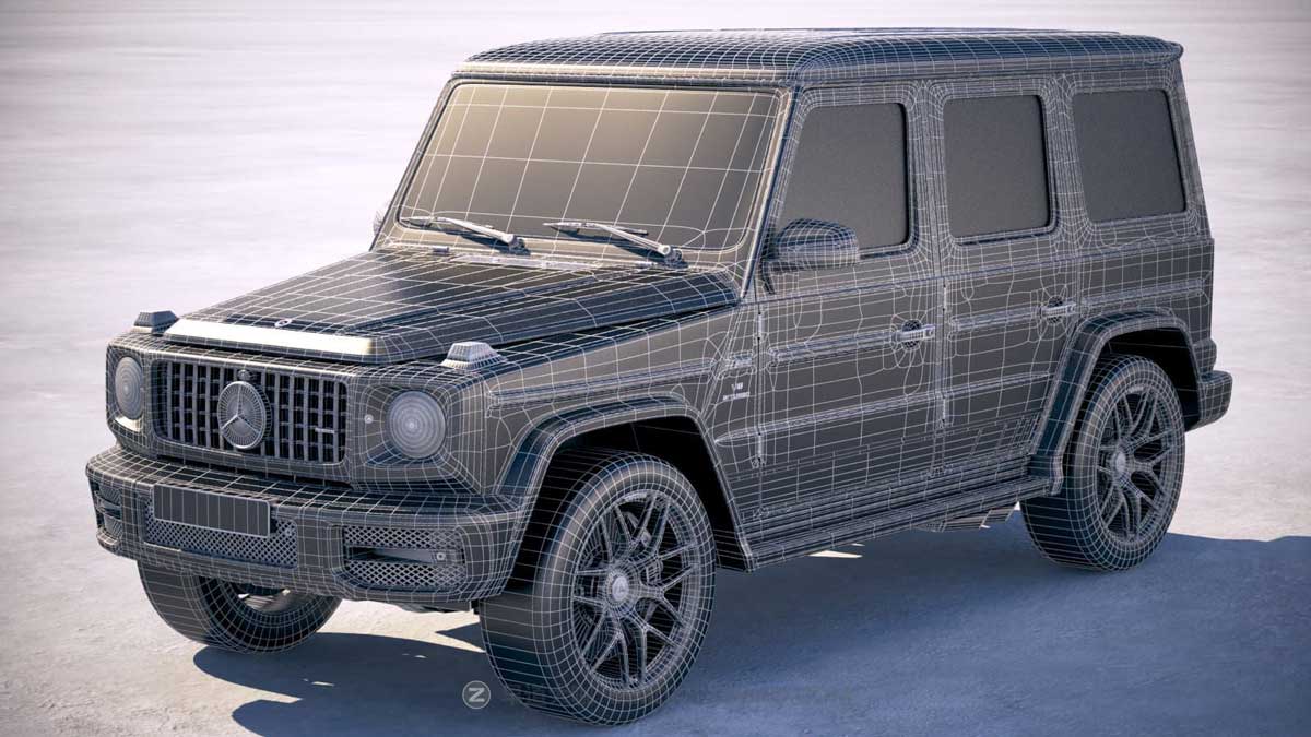 2019奔驰大G豪华汽车3D模型设计素材OBJ/FBX格式 Mercedes-Benz G63 AMG 2019 – 3D Model_img_1