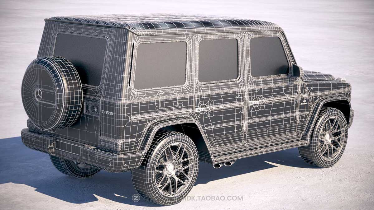 2019奔驰大G豪华汽车3D模型设计素材OBJ/FBX格式 Mercedes-Benz G63 AMG 2019 – 3D Model_img_1