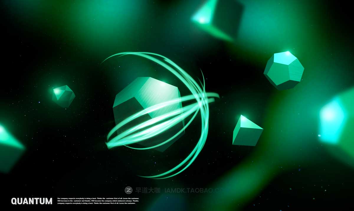 15款炫酷未来科幻科技3D立体几何元素背景PSD分层文件设计素材 3D Geometric Background Poster Template_img_1