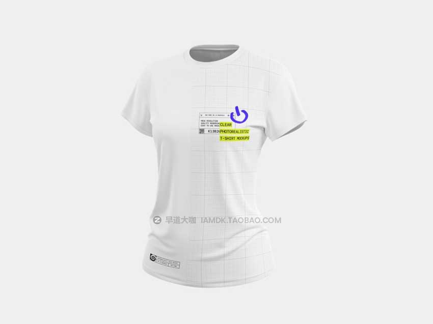 32款潮牌街头嘻哈服饰T恤半袖图案展示贴图样机PSD设计素材 T-Shirt Mockups_img_1