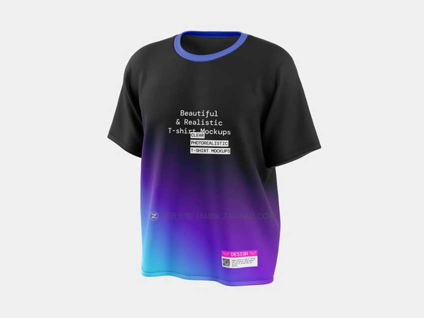 32款潮牌街头嘻哈服饰T恤半袖图案展示贴图样机PSD设计素材 T-Shirt Mockups_img_1