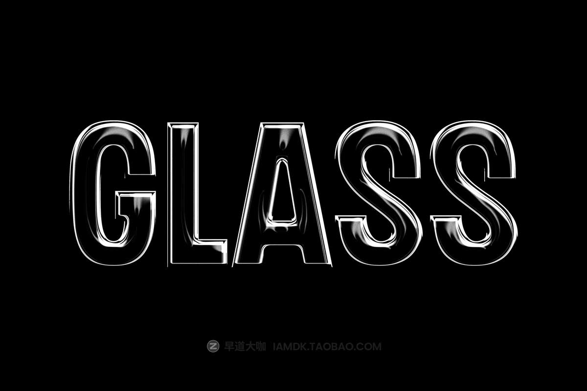 逼真玻璃质感Logo标志文本字母光滑抛光PS特效样机素材模板 Realistic Glass Logo Mockup_img_1