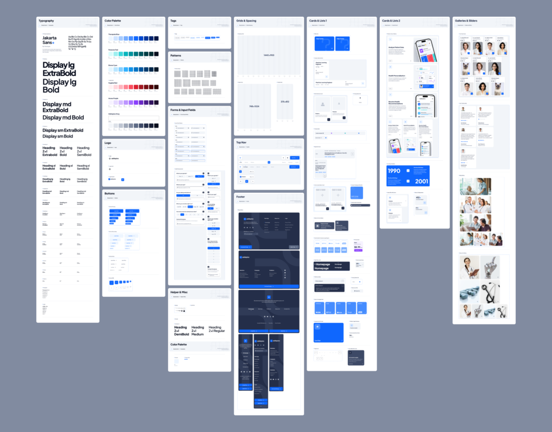 多功能人工智能医疗保健健康养护网站界面设计Figma模板 asklepios: AI Healthcare & Wellness Website_img_1