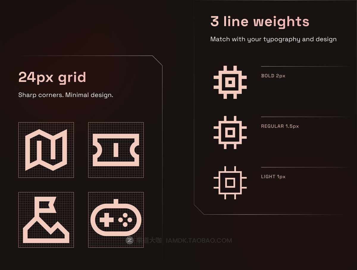 1200款高级网站APP界面设计矢量线条图标Icons设计素材合集 Iconix Sharp Line Icons_img_1