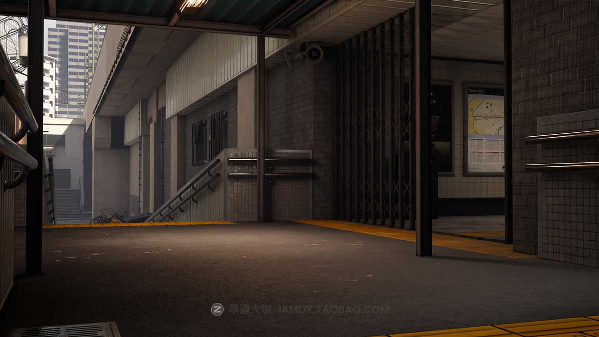 UE模型 虚幻商城模块化城市火车车站通道3D模型设计资源包 Unreal Engine Marketplace - Modular Urban City Asset Megapack (4.20 - 4.27, 5.0)_img_1