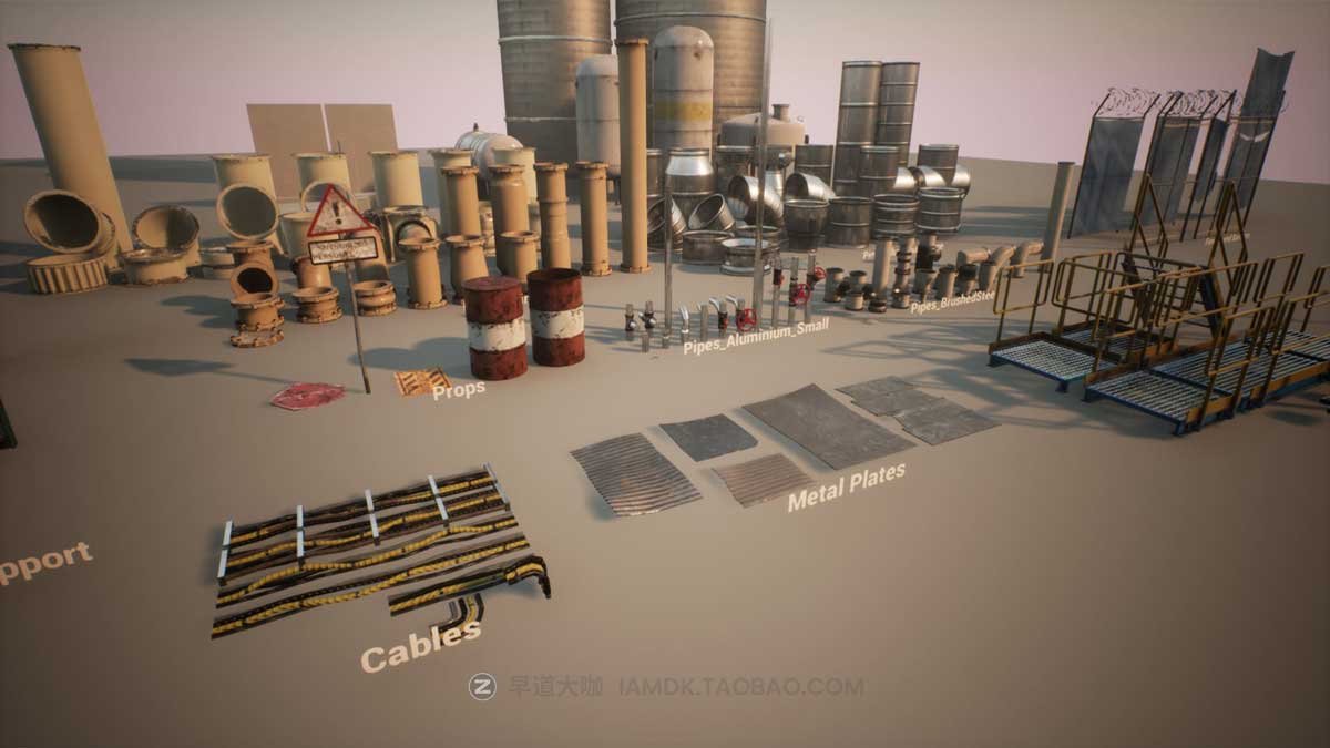 UE模型 后世界末日石油管道工业基地避难所场景3D模型设计素材 Unreal Engine Marketplace – Post-Apocalyptic Industrial Scene_img_1