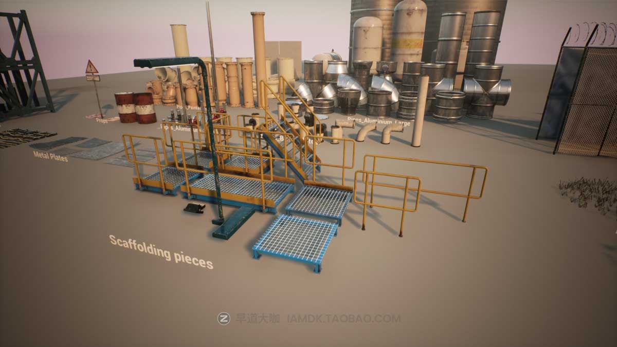 UE模型 后世界末日石油管道工业基地避难所场景3D模型设计素材 Unreal Engine Marketplace – Post-Apocalyptic Industrial Scene_img_1