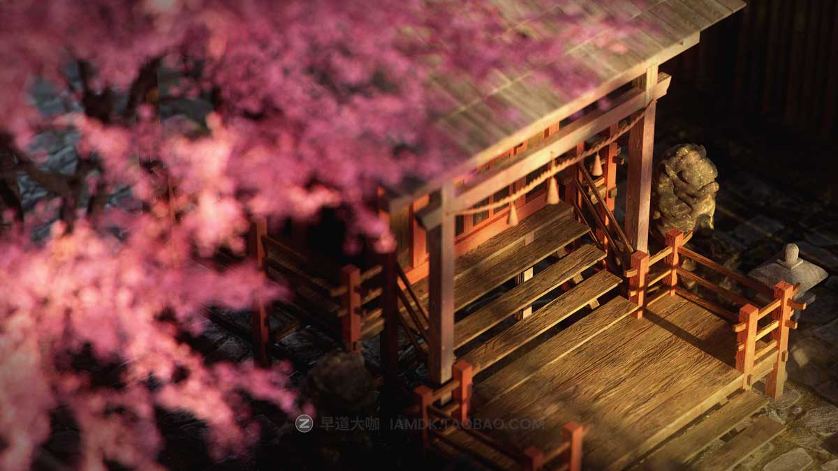 日本幕府时代古建筑模型日式建筑模型Blender/C4D/MAX/UE/FBX/OBJ格式 KitBash3D – Shogun_img_1