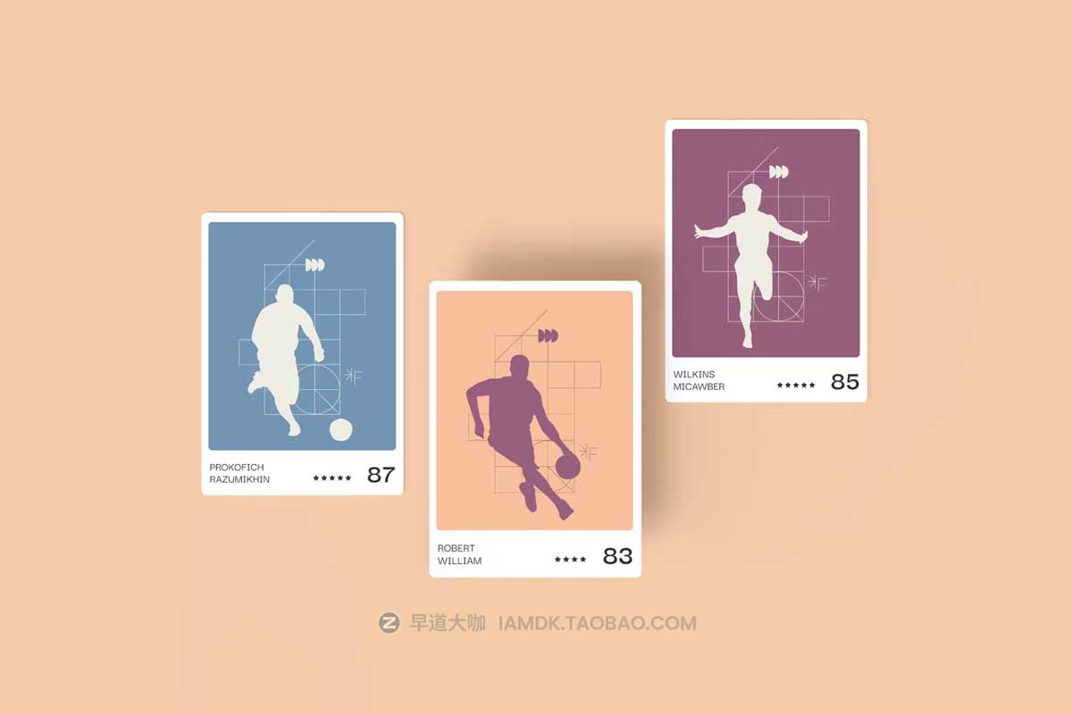 6款时尚扑克牌卡片卡牌设计PS智能贴图样机模板素材 Trading Card Mockups_img_1