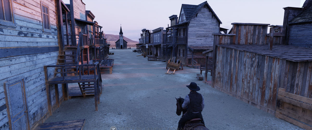 Blender模型 中世纪西部仓库复古破旧木屋房屋建筑3D模型 Big Medium Small – Wild West Collection: Buildings_img_2