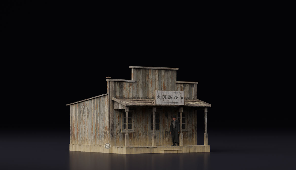 Blender模型 中世纪西部仓库复古破旧木屋房屋建筑3D模型 Big Medium Small – Wild West Collection: Buildings_img_2