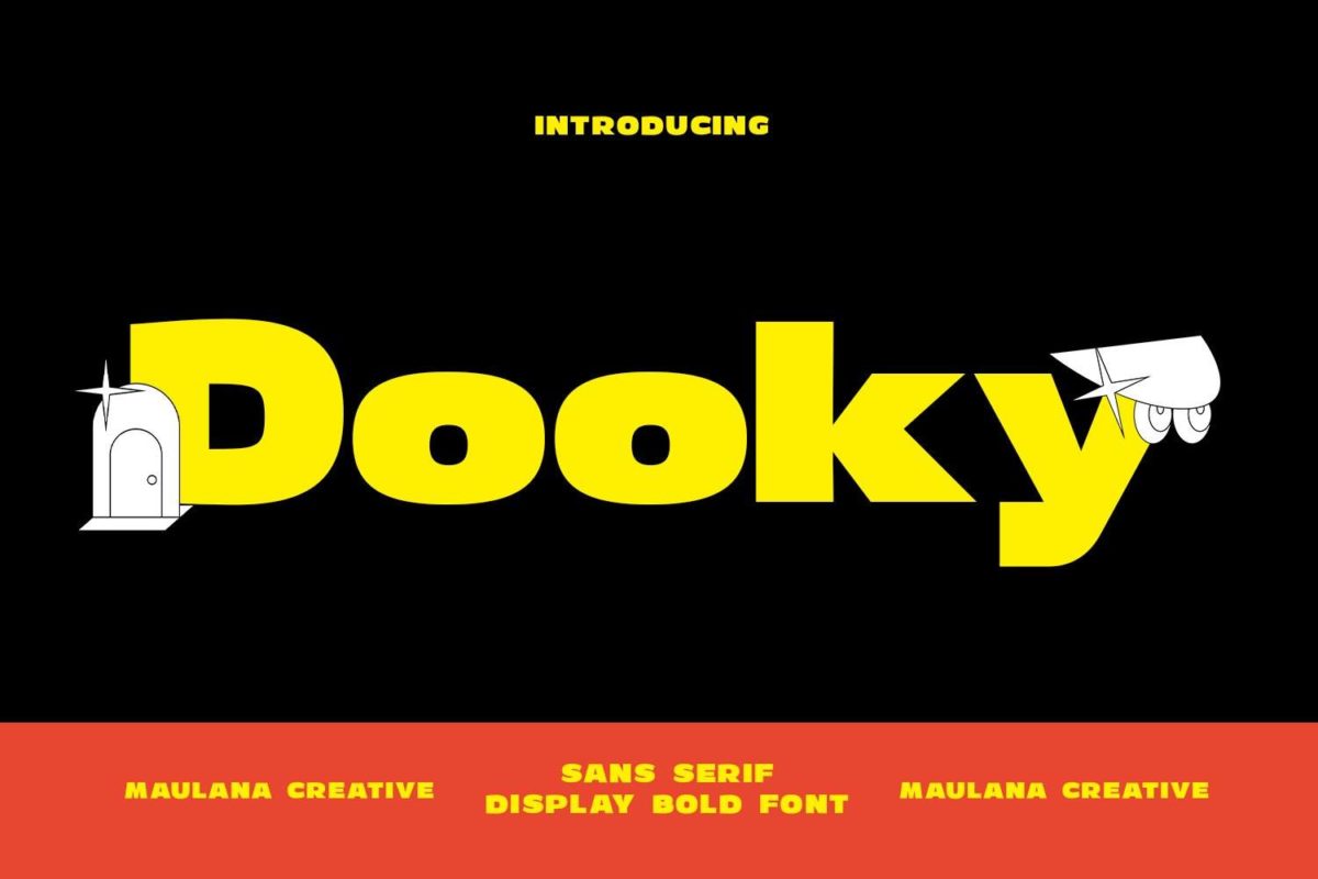 90年代复古怪诞海报标题Logo设计粗体英文字体安装包 Dooky Sans Serif Display Bold Font_img_3