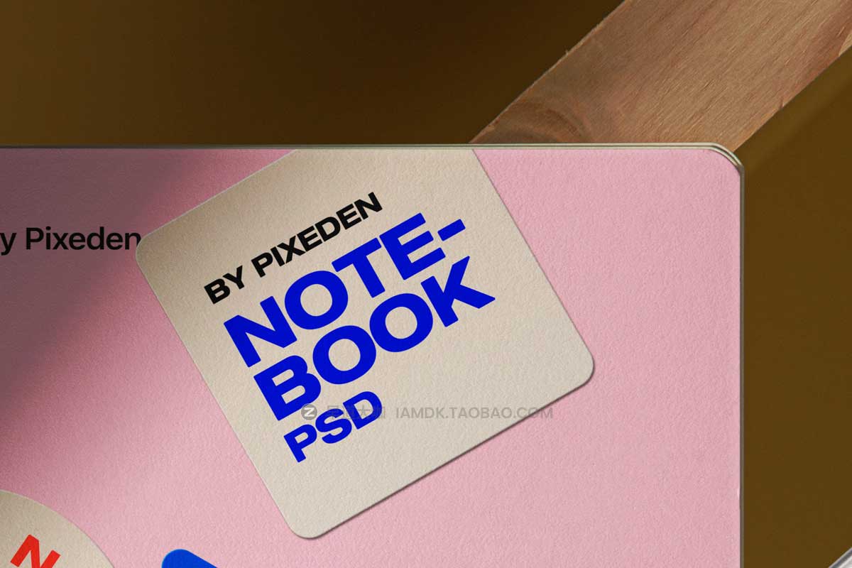 时尚悬浮办公笔记本封面设计效果图PS展示贴图样机模板素材 Cover Notebook Psd Mockup Presentation_img_2