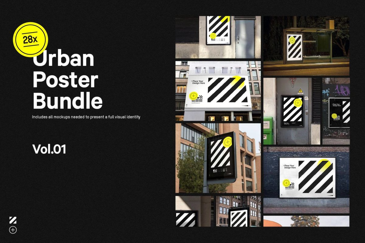 28款高级国外户外街头广告海报招贴VI样机MOCKUP设计PS素材 Urban Poster Mockup Bundle 01_img_3