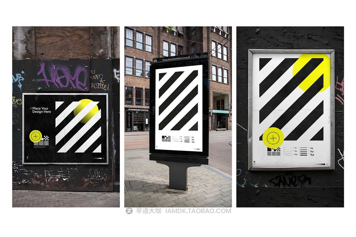 28款高级国外户外街头广告海报招贴VI样机MOCKUP设计PS素材 Urban Poster Mockup Bundle 01_img_2